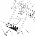 Handle Assembly Diagram and Parts List for 38025 99000001-99999999 - 1999 Lawn Boy Snow Blower